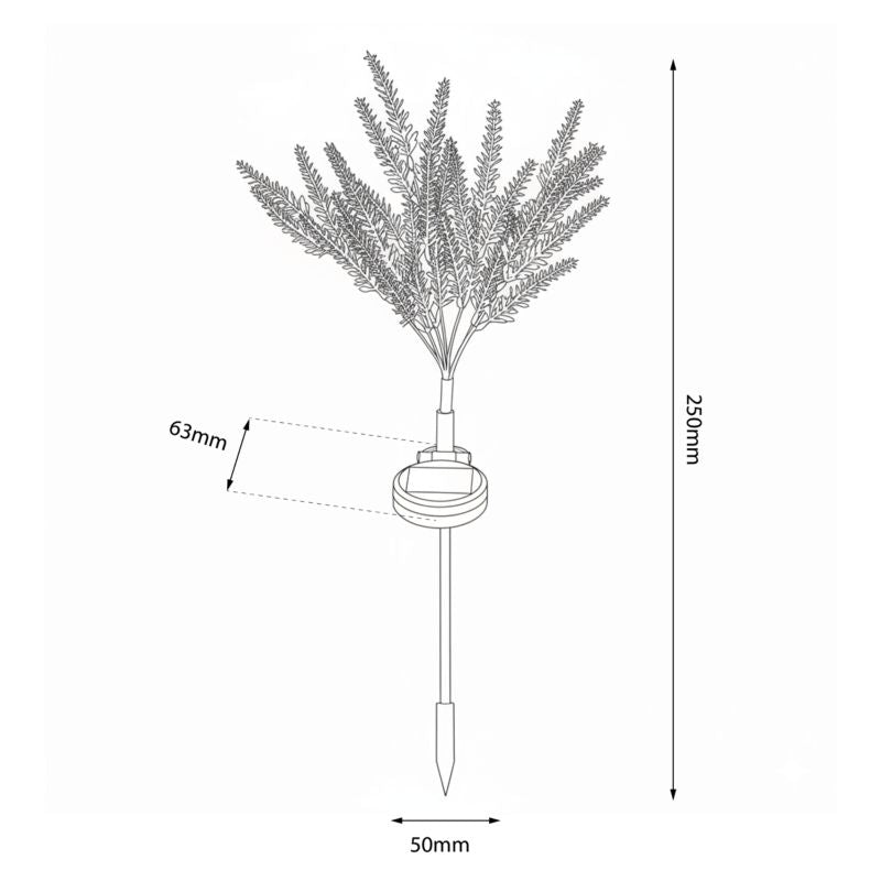 Solarlampe Lavendel 3000 K IP65