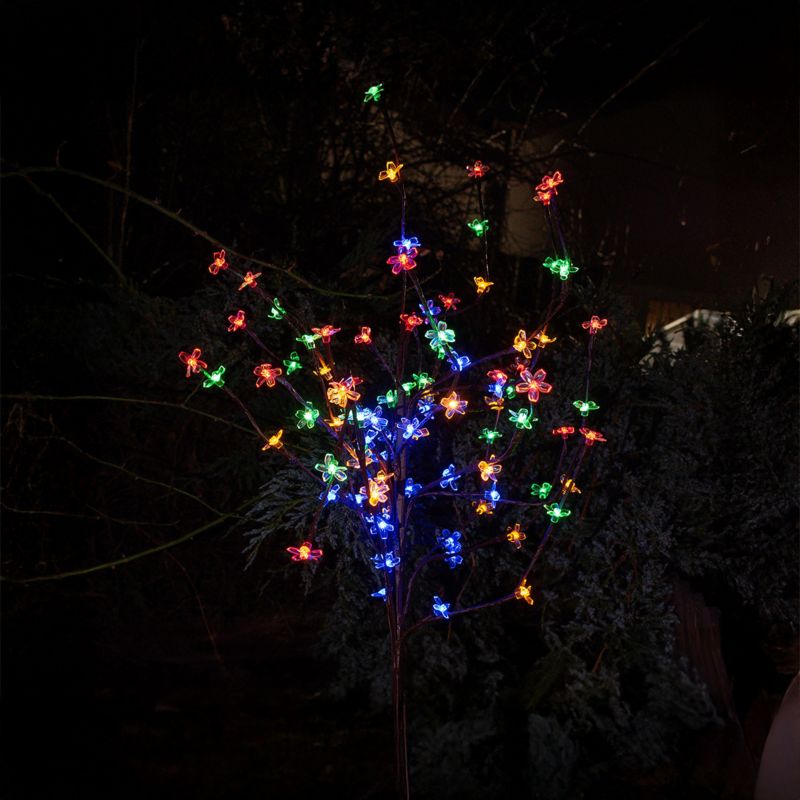 Solarlampe Tree 120 cm RGB Sort IP44