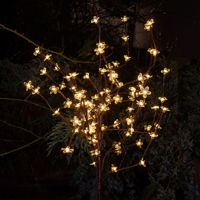Solarlampe Tree 120 cm RGB Sort IP44