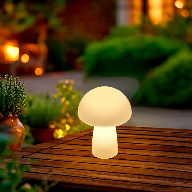 Solarlampe Mushroom RGB IP44 Hvid