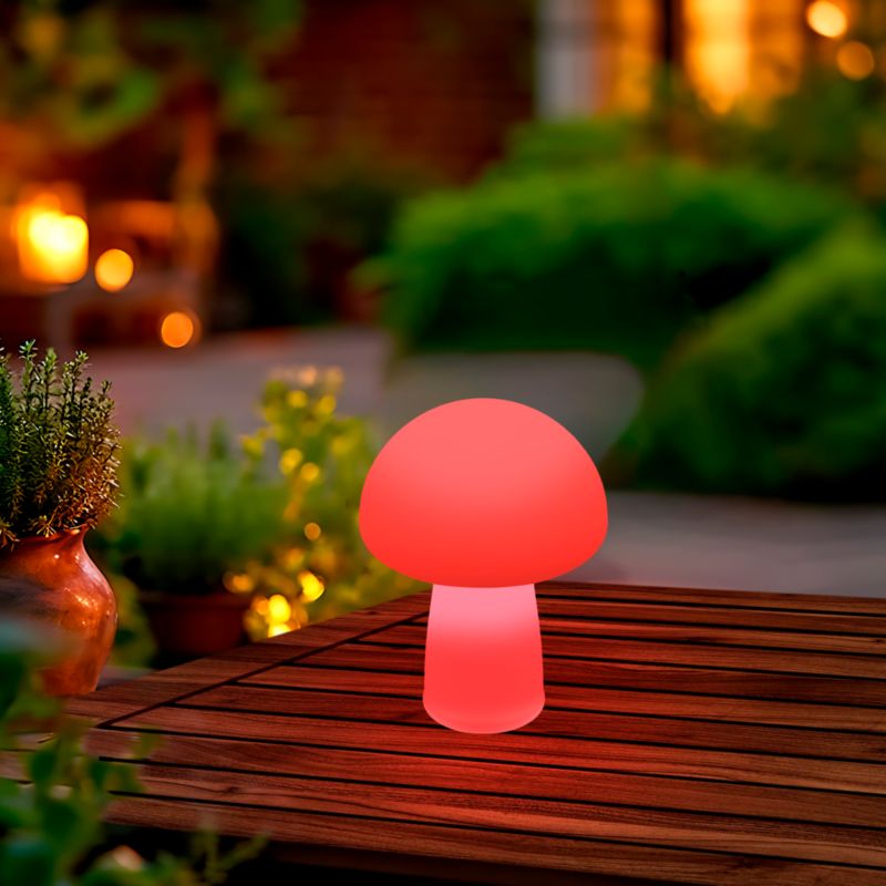Solarlampe Mushroom RGB IP44 Hvid