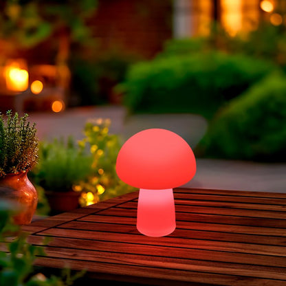 Solarlampe Mushroom RGB IP44 Hvid