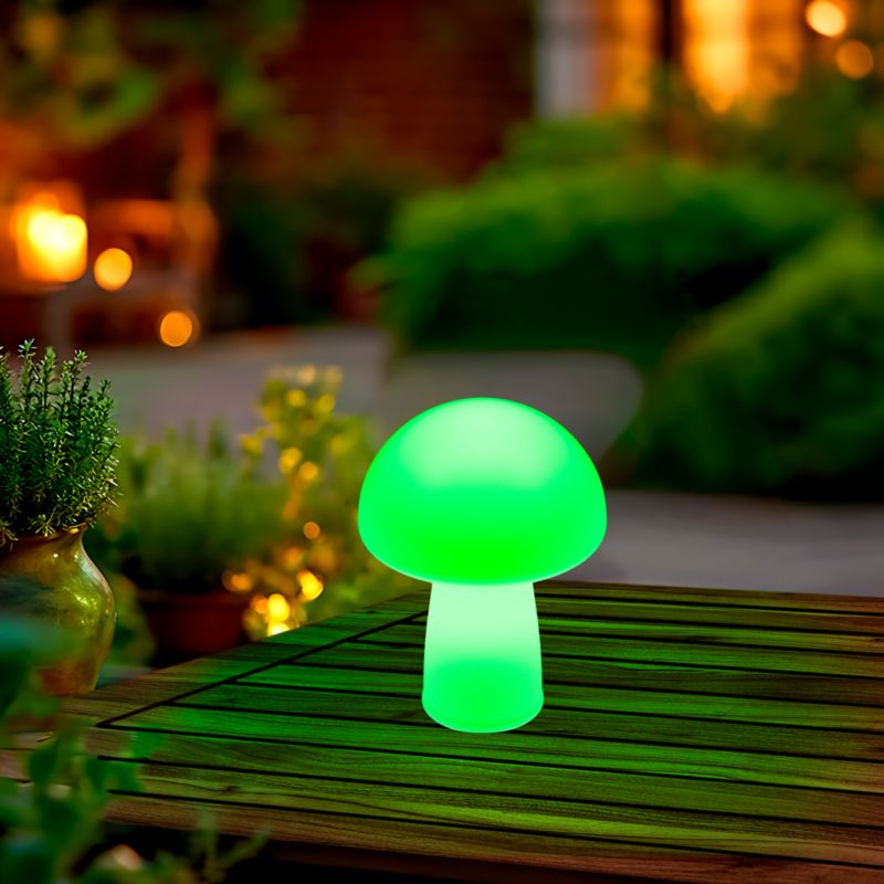 Solarlampe Mushroom RGB IP44 Hvid