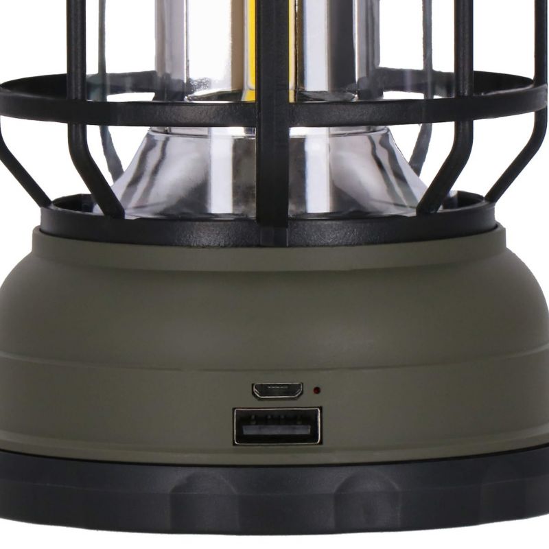Springos retro-solcellelampe til camping med LED COB og justerbar lysstyrke, 1 stk.