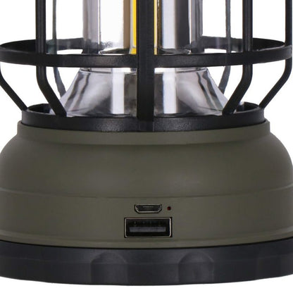 Springos retro-solcellelampe til camping med LED COB og justerbar lysstyrke, 1 stk.
