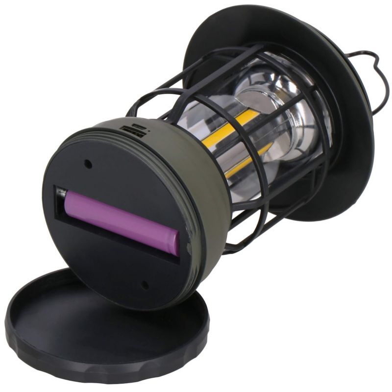 Springos retro-solcellelampe til camping med LED COB og justerbar lysstyrke, 1 stk.