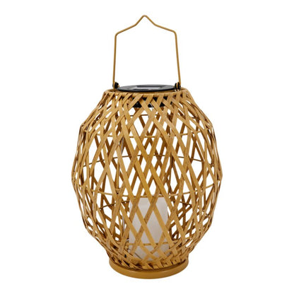 Solarlampe Rattan Guld 22x35 cm