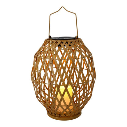 Solarlampe Rattan Guld 22x35 cm