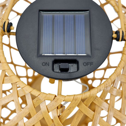 Solarlampe Rattan Guld 22x35 cm