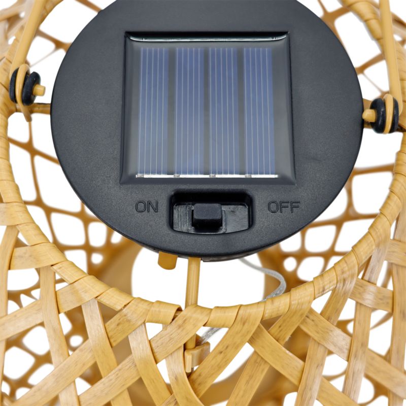 Solarlampe Rattan Guld 22x35 cm