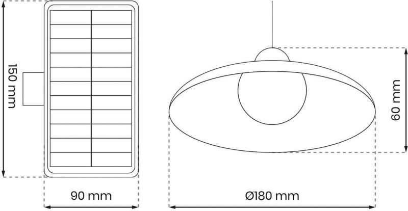 Saturn solcellelampe 150 lm 4000 K IP44