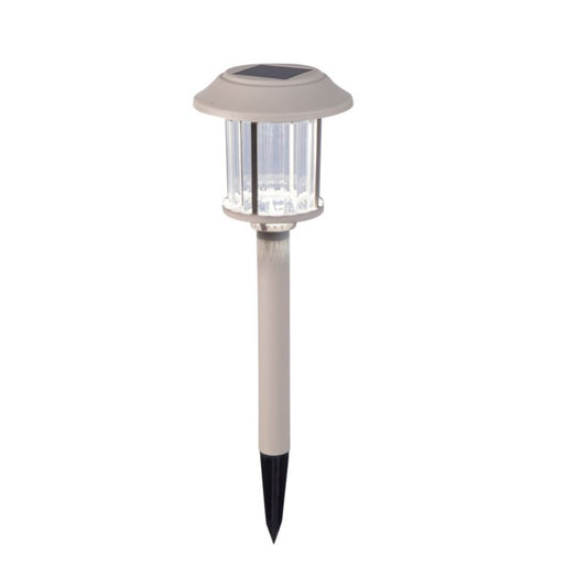 Solcellelampe med spyd Bublik i cremefarve