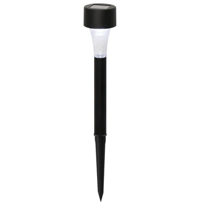 Sort solcellelampe med jordspyd, 10 stk.