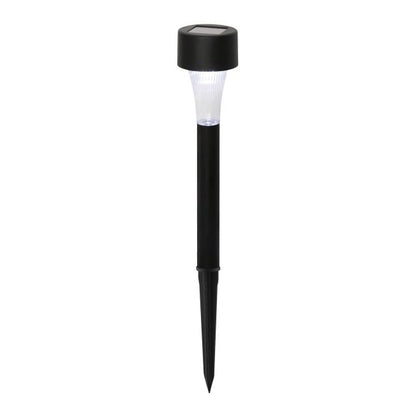 Sort solcellelampe med jordspyd, 10 stk.