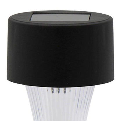 Sort solcellelampe med jordspyd, 10 stk.