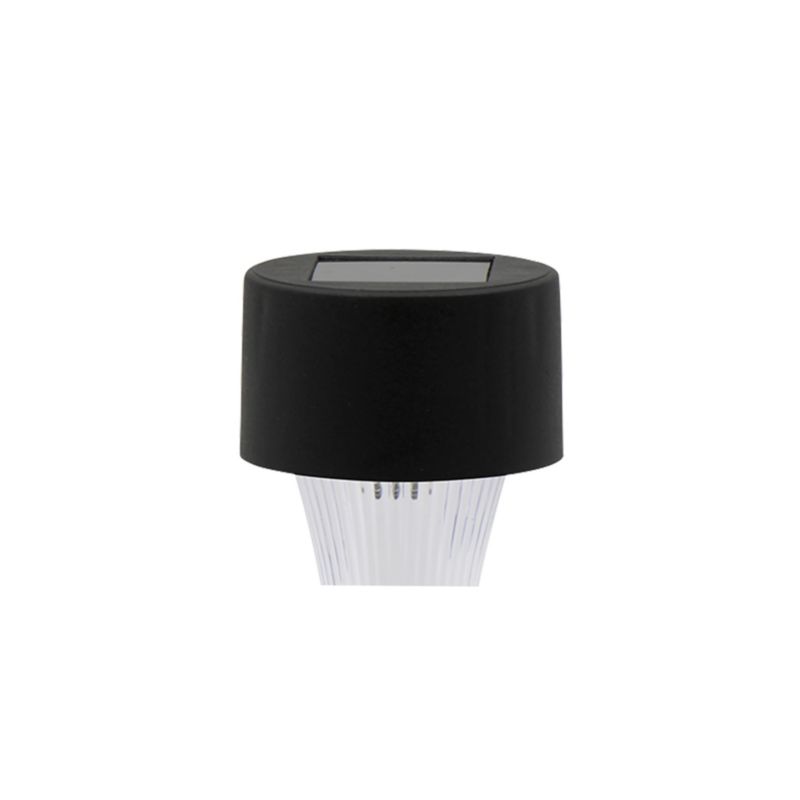 Sort solcellelampe med jordspyd, 10 stk.