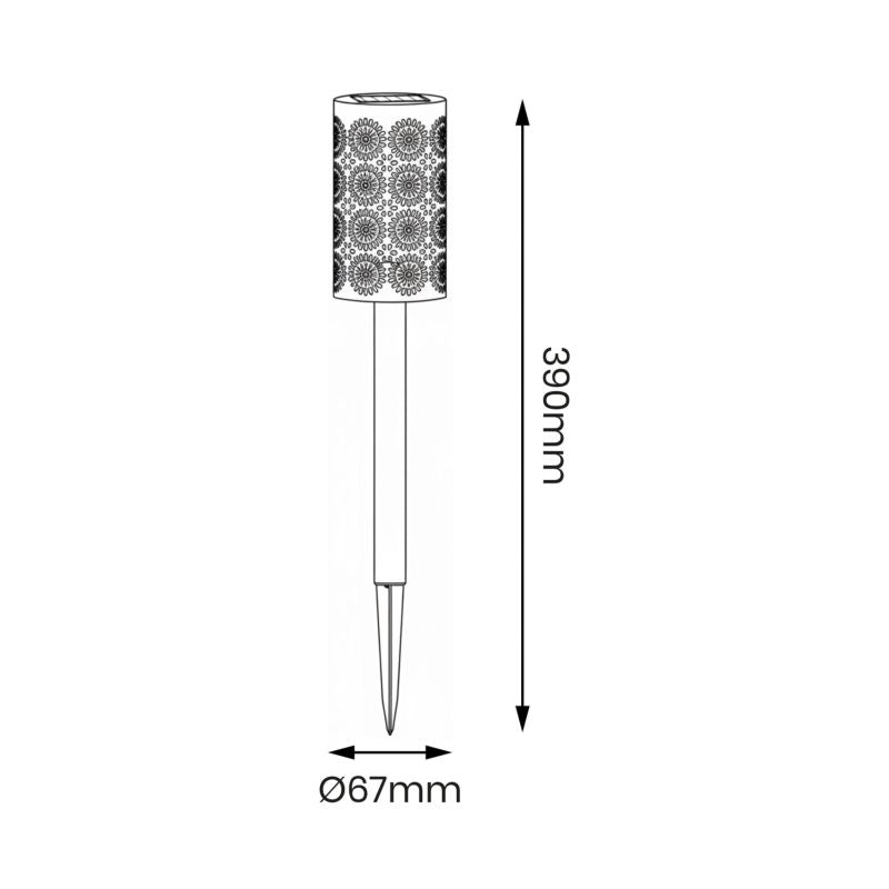 Solcellelampe Nedstik Milagro Decor 3000 K IP44 4 stk.