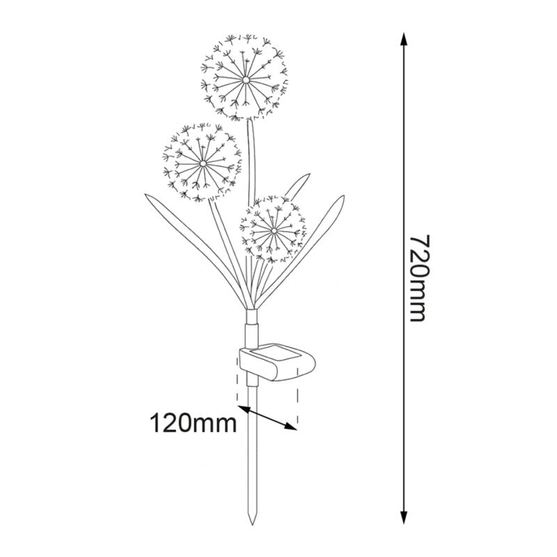 Sollampe Milagro Garlic RGB IP44 3x3x7,2 cm