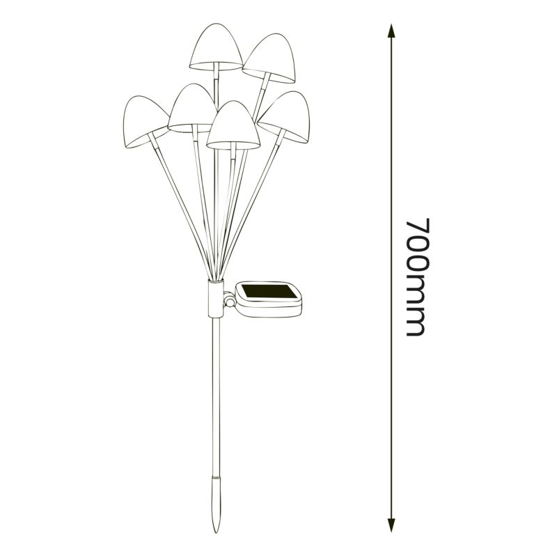 Solarlampe Milagro Mushrooms 3000 K IP44
