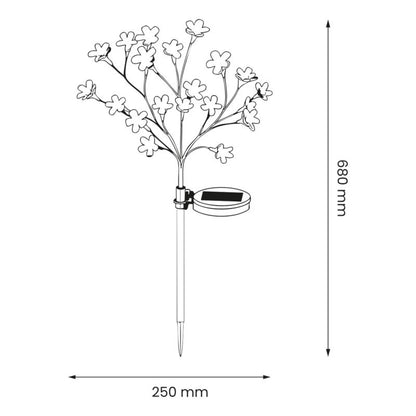 Solarlampe Milagro Tree RGBW IP44 84 cm
