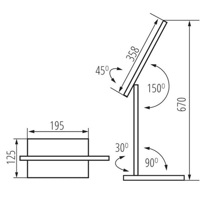 LED bordlampe LightLogic LL DESK LAMP LED 01 W 66081 hvid 1 stk.