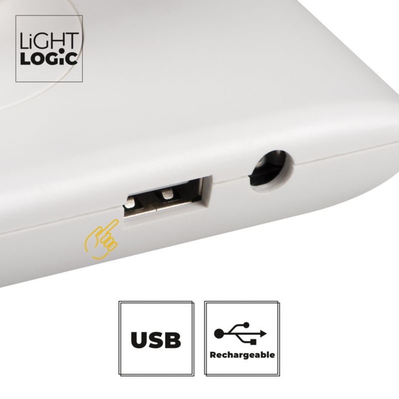 LED bordlampe LightLogic LL DESK LAMP LED 01 W 66081 hvid 1 stk.