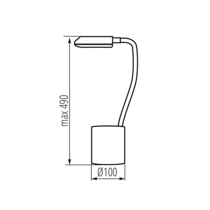LED bordlampe LightLogic LL LANKI DIM CCT W 66372 til børn med USB og organizer, 1 stk.
