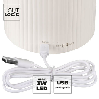 LED bordlampe LightLogic LL LANKI DIM CCT W 66372 til børn med USB og organizer, 1 stk.