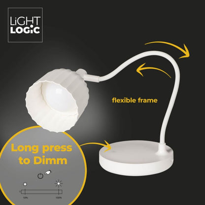 LED bordlampe LightLogic LL NICA DIM CCT W 66369 til børn hvid nat USB 1 stk.