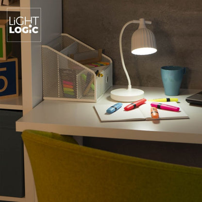 LED bordlampe LightLogic LL NICA DIM CCT W 66369 til børn hvid nat USB 1 stk.