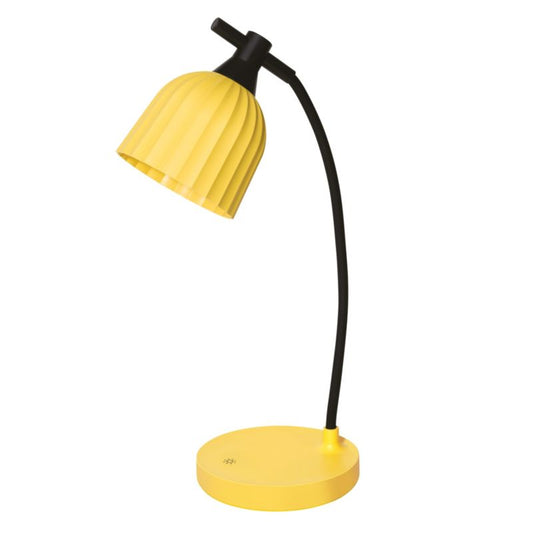 LED bordlampe LightLogic LL NICA DIM CCT YL 66371 med justerbar temperatur 3000/4000/6500 K, gul, børneværelse, natlampe, USB, 1 stk.