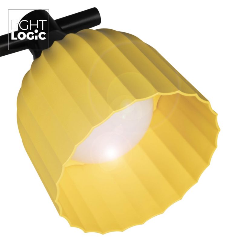LED bordlampe LightLogic LL NICA DIM CCT YL 66371 med justerbar temperatur 3000/4000/6500 K, gul, børneværelse, natlampe, USB, 1 stk.
