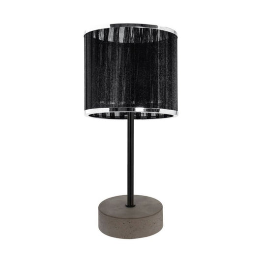 Bordlampe SPOT Light 1xE14 25W Kombination af grå beton og sort-kromet stof, polsk producent, 1 stk.