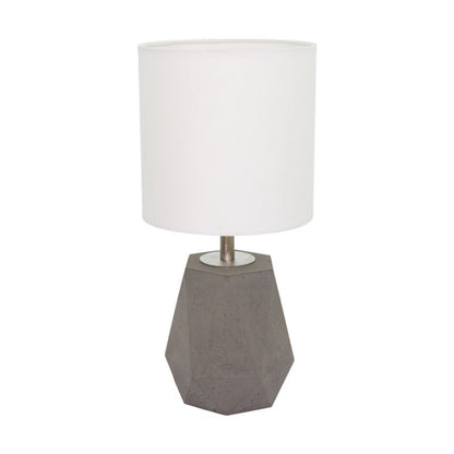 Bordlampe SPOT Light 1xE27 25W Elegant kombination af grå beton og hvidt stof, polsk producent, 1 stk.