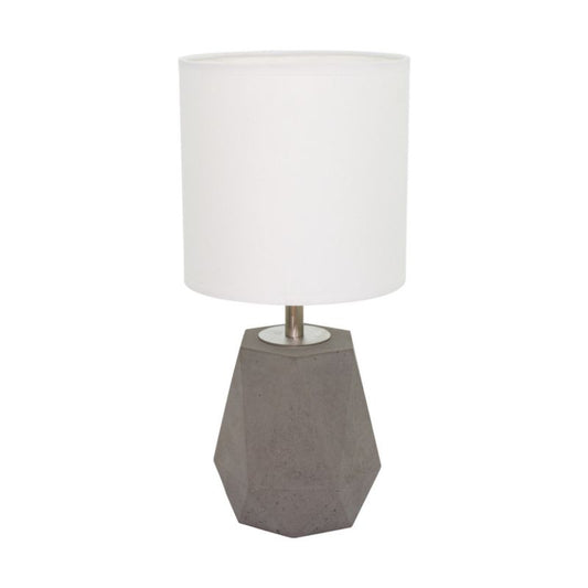 Bordlampe SPOT Light 1xE27 25W Elegant kombination af grå beton og hvidt stof, polsk producent, 1 stk.
