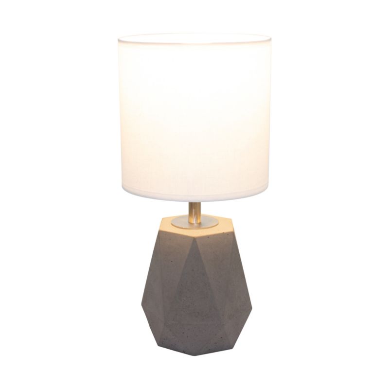 Bordlampe SPOT Light 1xE27 25W Elegant kombination af grå beton og hvidt stof, polsk producent, 1 stk.
