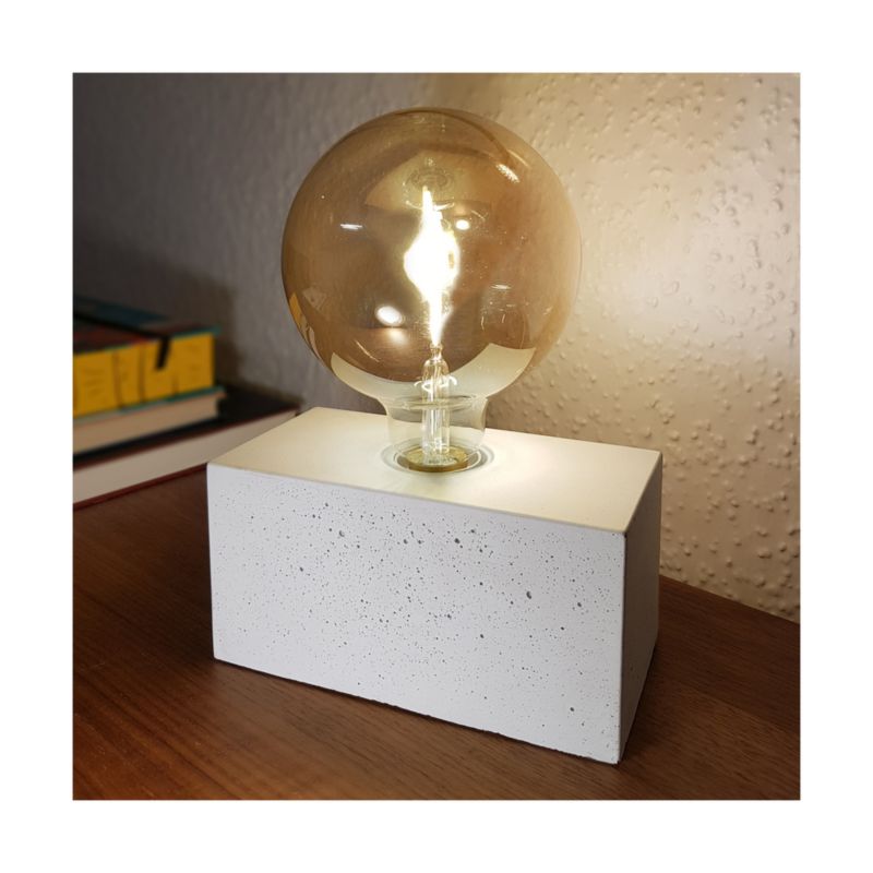 SPOT Light bordlampe 1xE27 maks. 25W hvid beton, polsk producent, 1 stk.