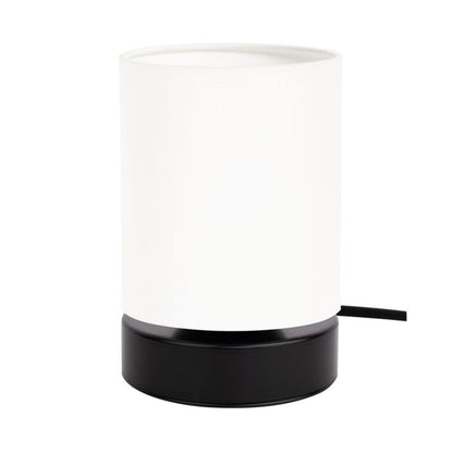 Bordlampe SPOT Light 1xE27 Max. 25W Sort Base med Hvid Skærm, Polsk Producent, 1 stk.