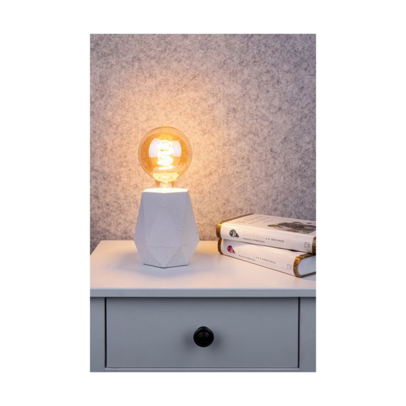 SPOT Light bordlampe 1xE27 maks. 25W elegant hvid beton, polsk producent, 1 stk.