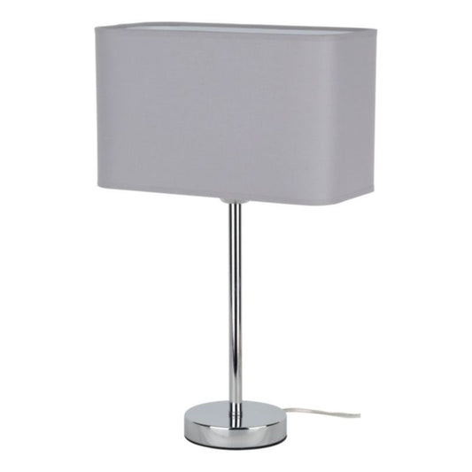 SPOT Light bordlampe 1xE27 maks. 25W klassisk kombination af krom og grå lampeskærm, polsk producent, 1 stk.