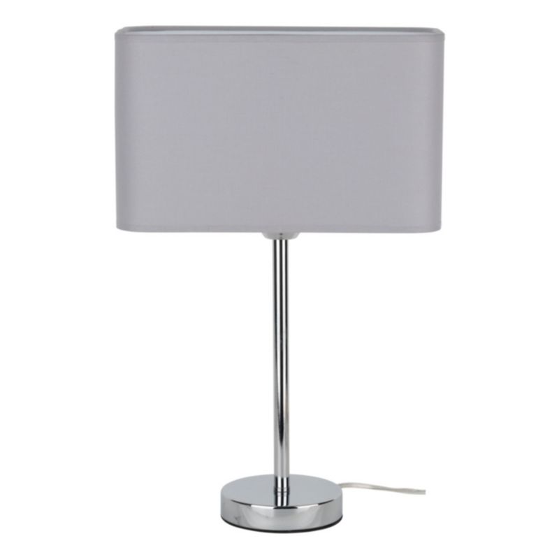 SPOT Light bordlampe 1xE27 maks. 25W klassisk kombination af krom og grå lampeskærm, polsk producent, 1 stk.