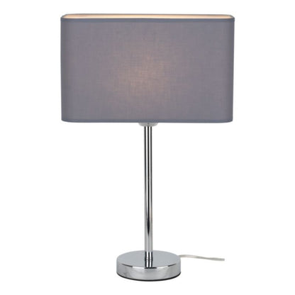SPOT Light bordlampe 1xE27 maks. 25W klassisk kombination af krom og grå lampeskærm, polsk producent, 1 stk.