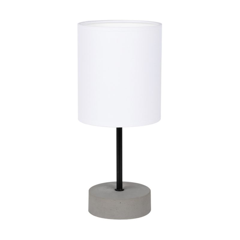SPOT Light bordlampe 1xE27 maks. 25W klassisk kombination af grå beton og hvidt stof, polsk producent, 1 stk.