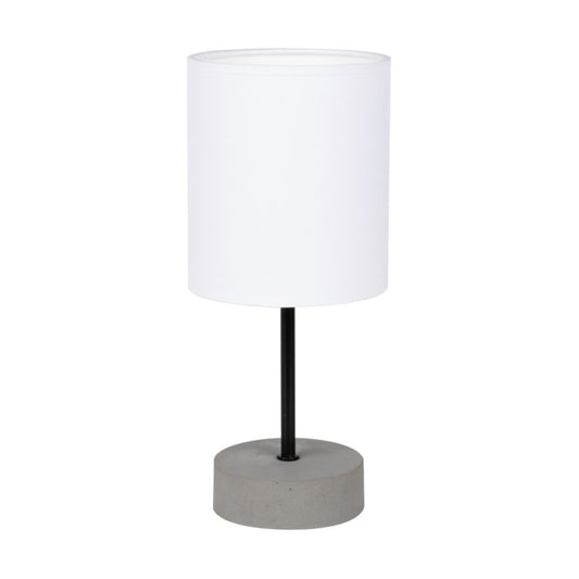 SPOT Light bordlampe 1xE27 maks. 25W klassisk kombination af grå beton og hvidt stof, polsk producent, 1 stk.