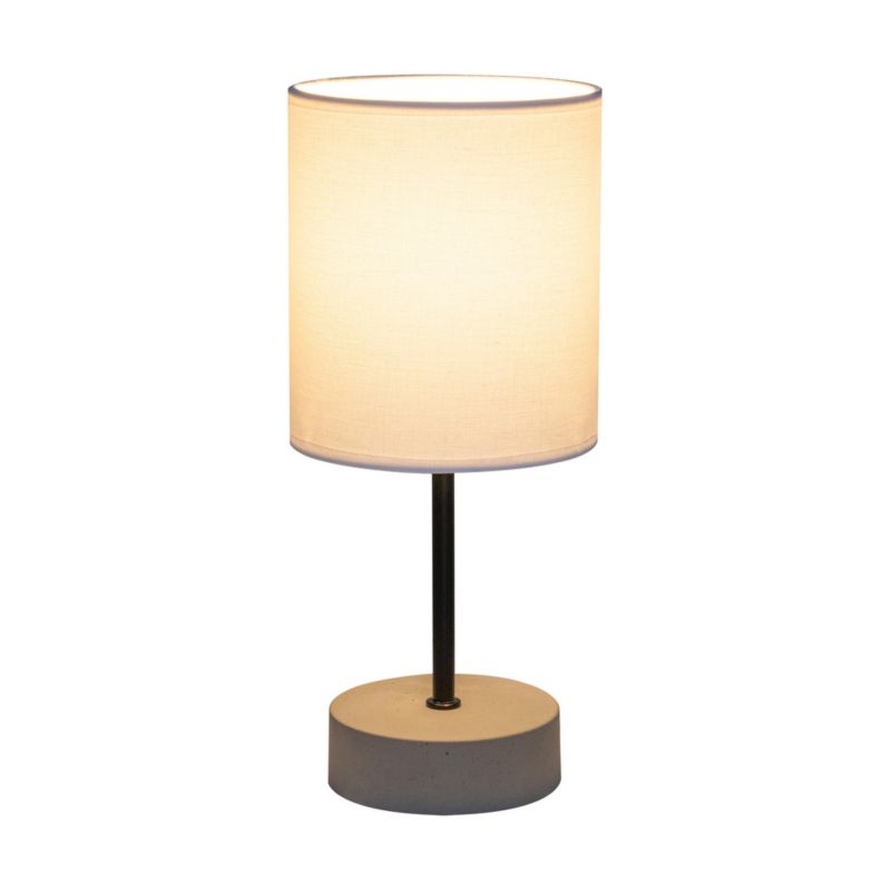 SPOT Light bordlampe 1xE27 maks. 25W klassisk kombination af grå beton og hvidt stof, polsk producent, 1 stk.