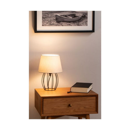 SPOT Light bordlampe 1xE27 maks. 25W minimalistisk kombination af sort og gråt stof, polsk producent, 1 stk.