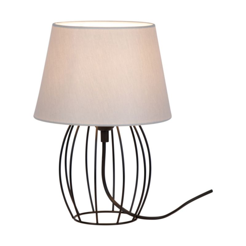 SPOT Light bordlampe 1xE27 maks. 25W minimalistisk kombination af sort og gråt stof, polsk producent, 1 stk.