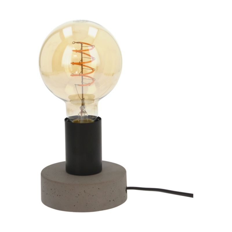 SPOT Light bordlampe 1xE27 maks. 25W kombination af grå beton og sorte detaljer, polsk producent, 1 stk.