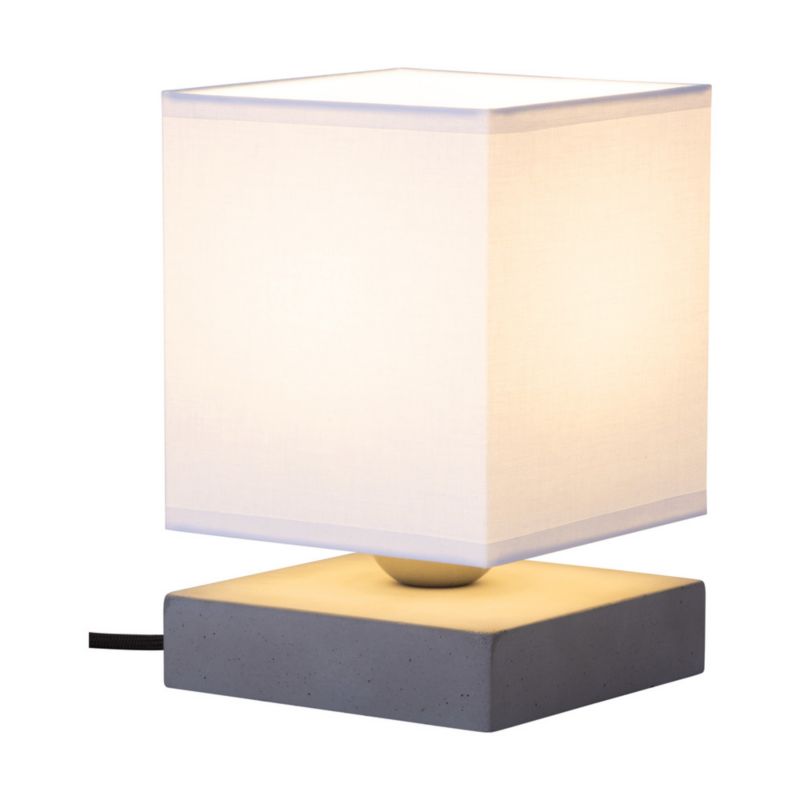 SPOT Light bordlampe 1xE27 maks. 25W grå beton kombineret med hvidt stof, polsk producent, 1 stk.