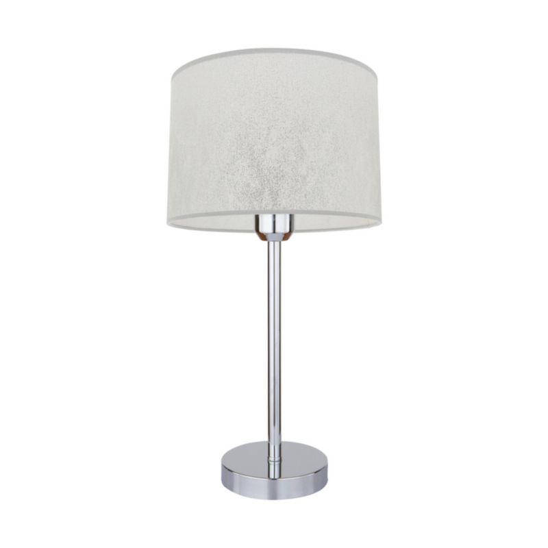 SPOT Light bordlampe 1xE27 maks. 40W med krommet fod og sølvfarvet lampeskærm, polsk producent, 1 stk.